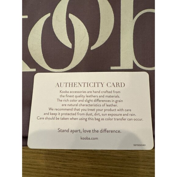 Kooba Crawford Black Leather Tote Bag With Double Handles Shoulder Purse NWT - Picture 7 of 7